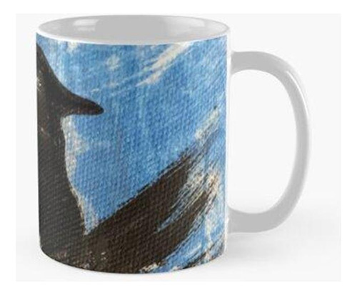 Taza X4 Cuadro Abstracto Negro Metalico Azul Calidad Premium