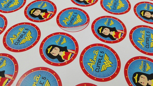 Mujer Maravilla Plancha De 54 Etiquetas/sticker Wonder Woman