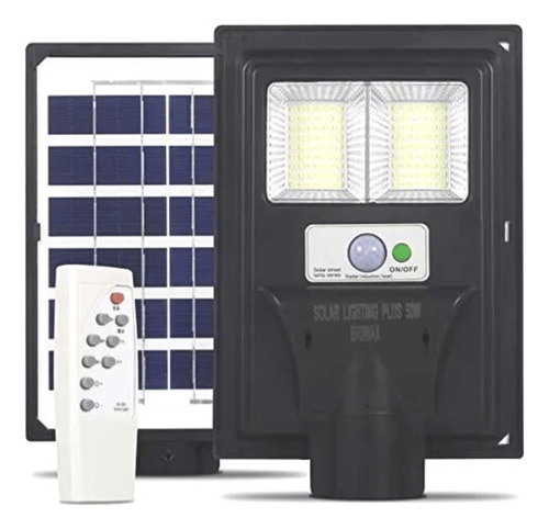 Luminaria Led Publica Solar 50w Sensor Proximidade Controle