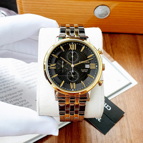 Citizen Quartz Black Dial Crono An3616-75e