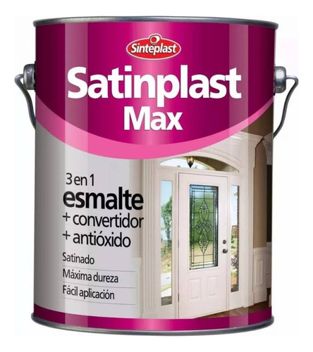 Satinplast Max 3 En 1 ( Esmalte + Convertidor + Antióxido) 
