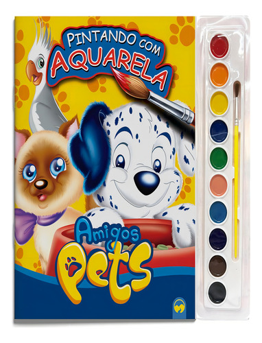 Amigos Pets - Pintando Com Aquarela: Amigos Pets - Pintando Com Aquarela, De Mendonça, Alexandre. Editora Vale Das Letras, Capa Mole, Edição 1 Em Português, 2023