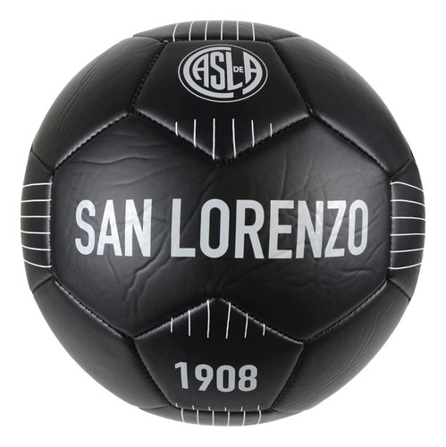Pelota De Futbol Black Dribbling San Lorenzo N5 Negro/plata