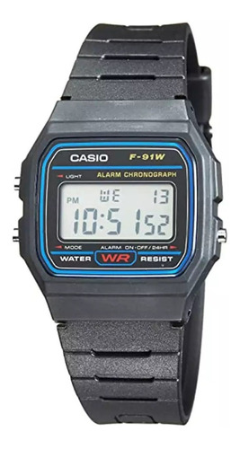 Reloj Casio Resina Unisex Digital F-91w-1dg