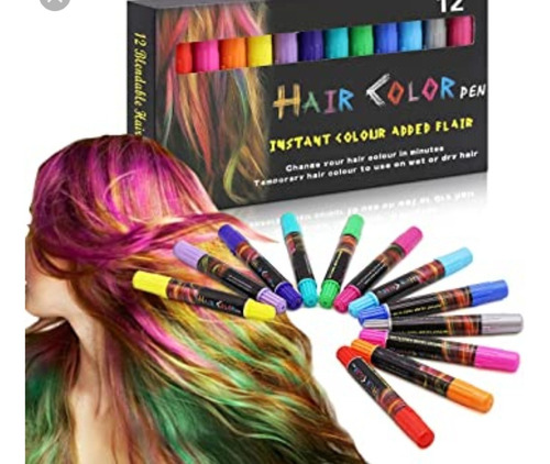 Imagen 3 de 3 de Marcadores De Colores Para El Cabello