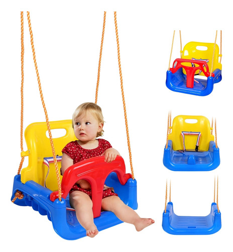 Columpio Silla 3 En 1 Ajustable Portátil Niños Asiento Bebé