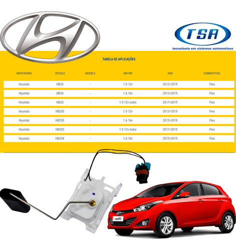 Sensor Nivel Boia Combustivel Hb20 Hb20s Hb20x 2013 A 2019