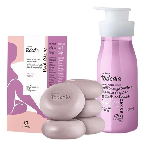 Tododia Avellana Y Casis Crema Corporal, Jabones Kit Natura 