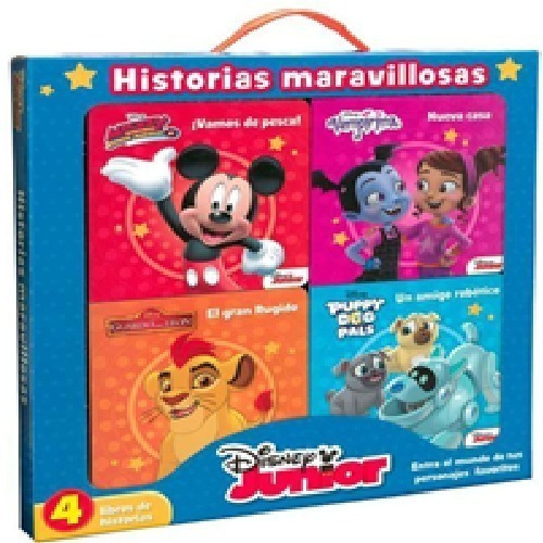 Libro Cuentos Disney Junior Acartonados 4 Tomos