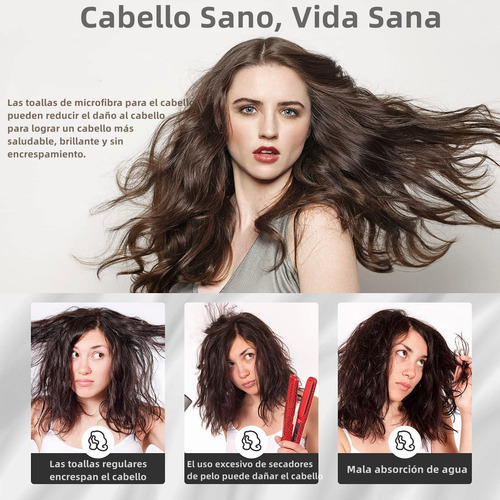 Toalla Microfibra Para Cabello 3 Pack, Toalla De Cabello