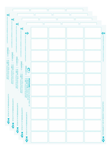 1000 Etiquetas A4 Envíos Full. Planilla Etiqueta 4 X 2.5 Cm.
