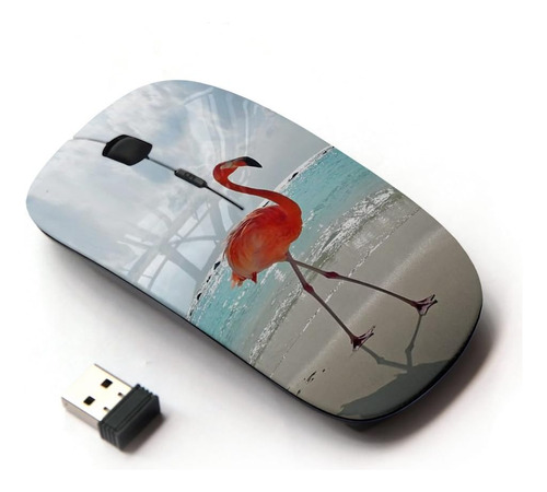 Kawaiimouse [mouse Inalámbrico Óptico 2.4g] Flamingo Summer 