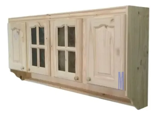 comprar Alacena De Pino 1,60 Mt. Vidrios Incluidos