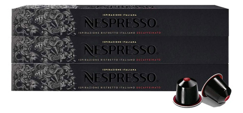 30 Cápsulas De Café Nespresso Original Ristretto Descafeinad