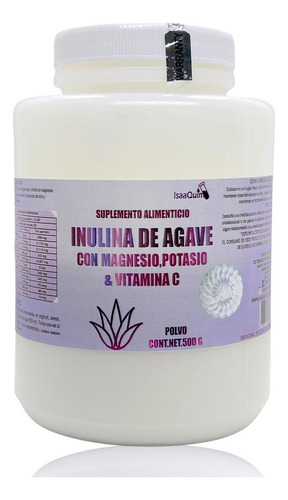 Inulina De Agave Magnesio Calcio Potasio 500 Grs Isaaquim Sabor Sin Sabor