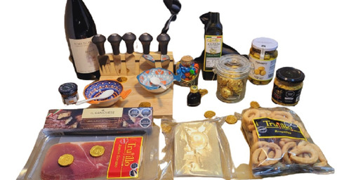 Box Picoteo Jamon Serrano Queso Europa Tabla 5 Accesorios