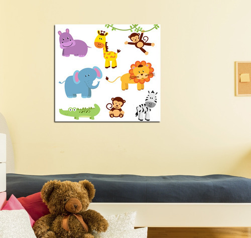 Vinilo Decorativo 45x45cm Animales Intantil Nenes Niños