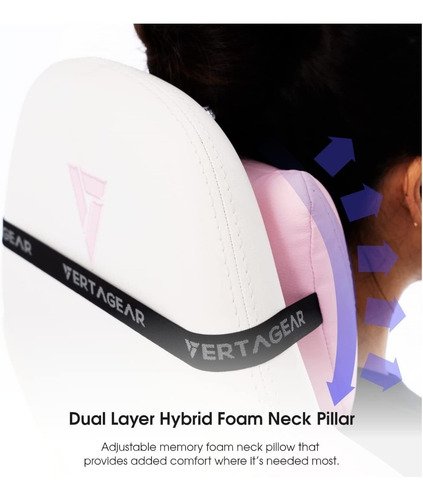 Silla Gaming Vertagear Hasta 125kg Vg-pl1000-pk White/pink