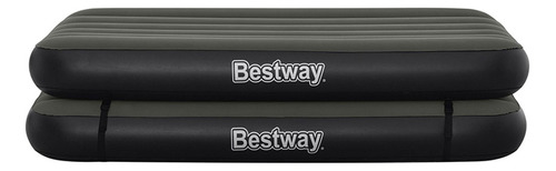 Colchon Inflable Bestway 3 En 1 Individual 2 Pcs Campismo Color Negro