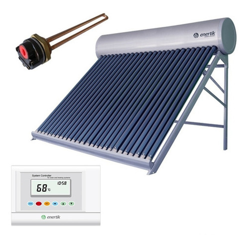 Kit Termo Solar Inoxidable 300l + Controlador + Resistencia