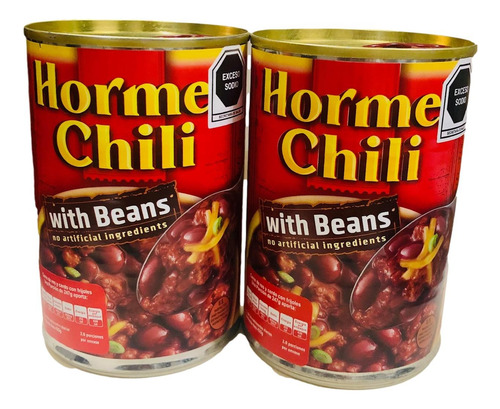 2pz Chili With Beans Chilibeans Hormel Foods 425gr
