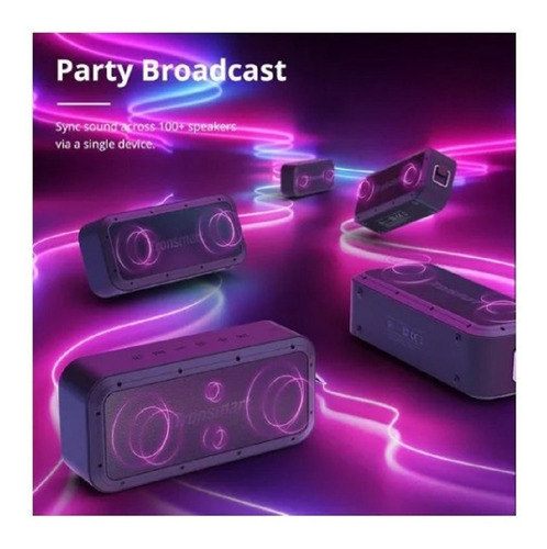 Parlante Tronsmart Tronsmart Force Pro portátil con bluetooth waterproof negro 220V