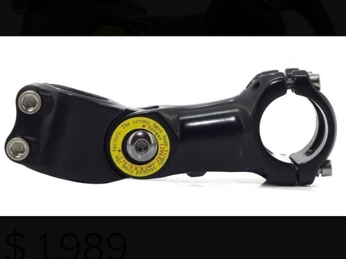 Imagen 2 de 7 de Avance Stem Potencia Regulable P/ Manubrio Bicicleta 31,8mm