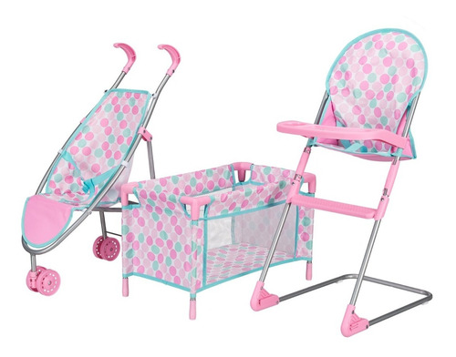 Juguete Cuna Coche Y Silla Para Bebe Real