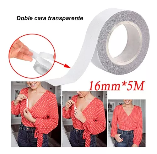 Cinta Doble Cara Para Ropa, 3 Rollos* Vestidos Cuerpo 5 Mts