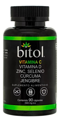 Vitamina C Bitol 90 Cápsulas Sabor Sin Sabor