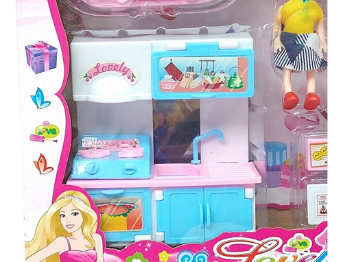 Mini Cocina Juguete Niñas Juego De Té Loza Muñecas Kit Set