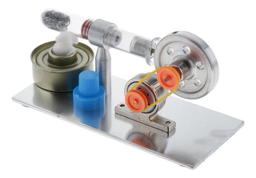 Mini Motor De Aire Caliente Stirling Modelo Con Led - .