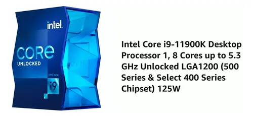 Processador Intel Core I9-11900k 5.1 Ghz Com Video Integrado