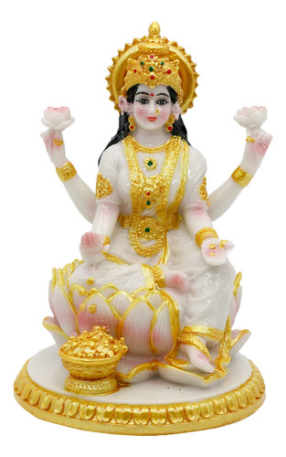 Figura De Meditación De La Diosa India Lakshmi, 5.7 Pulgad.