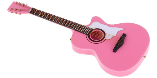 Mini Guitarra Clásica Modelo Rosa Con Expositor 1/6