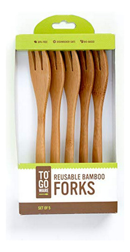 To-go Ware Eco-friendly Forks- Reusable De Bambú Set De 5