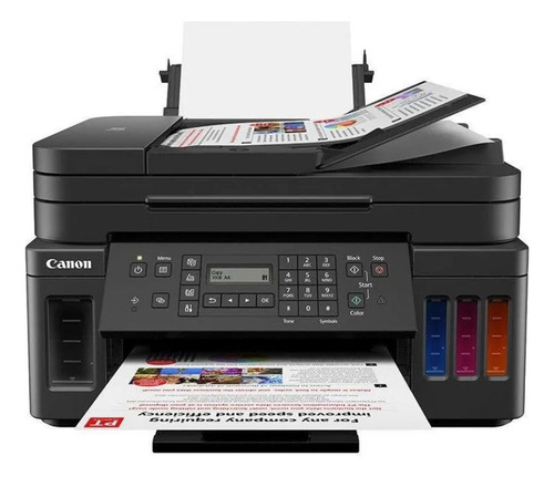 Impressora a cor multifuncional Canon Mega Tank G7010 com wifi preta 100V/240V