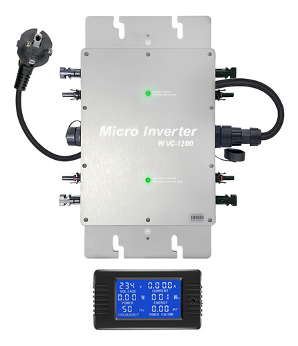 H Micro Inversor Rejilla Solar 1200 W Impermeable Ip65 Mppt