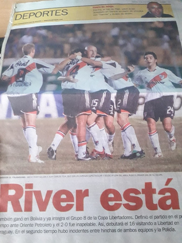 Clipping Diario Clarín Deportes 03 02 2006 River Abbondanzi