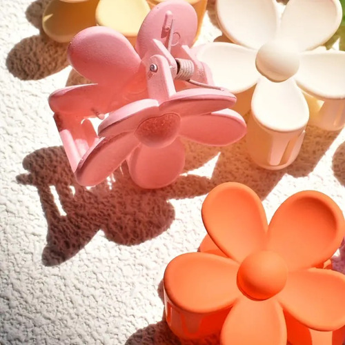 8pcs Clips Para Cabello Forma De Flores En Distintos Colores