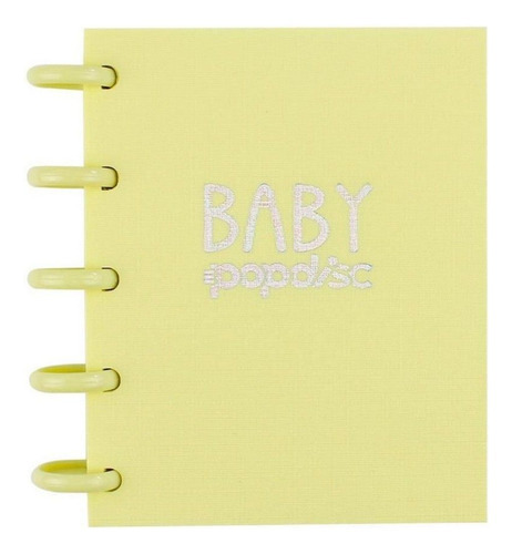 Caderno Baby Médio Pautado Amarelo Baunilha 90g/m2 Pop Disc