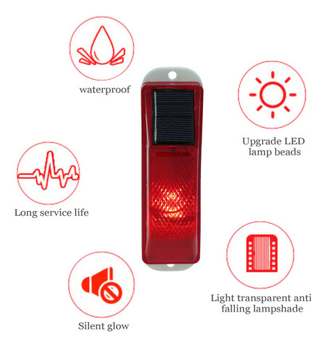 Luz De Advertencia Led Solar Lámpara De Advertencia Estrobos