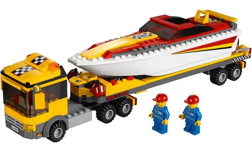 Lego City 4643 Transportador De Barco De Motor