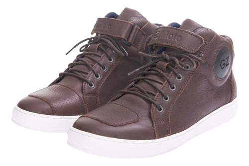 Botas De Cuero Con Proteccion Urban X5 Color Marron Gz Moto