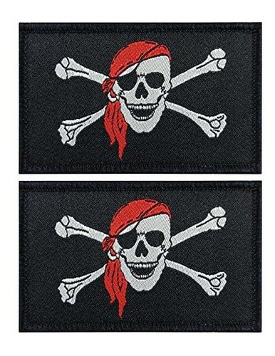 Paquete De 2 Jbcd Pirata Jolly Roger Con Parche De Pañuelo 