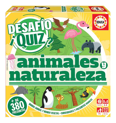 Desafío Quiz Animales Y Naturaleza Trivia Educa +7 Años