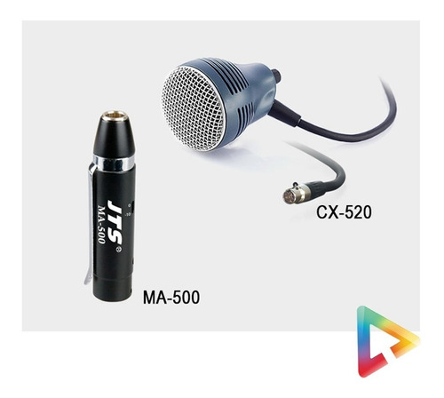 Microfone Para Gaita Jts Cx 520 Ma 500 Harmonica