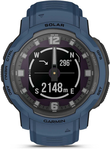 Smartwatch Instinct Crossover Solar Reloj Garmin Revodrive Color del bisel Azul