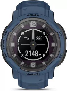 Smartwatch Instinct Crossover Solar Reloj Garmin Revodrive Color del bisel Azul