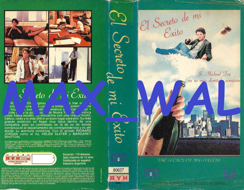 El Secreto De Mi Exito Vhs Michael J. Fox Cindy Crawford